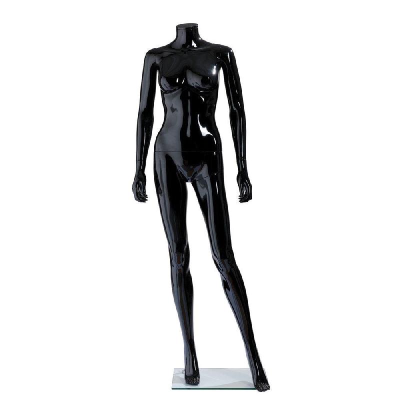 Mannequin femme modulable sans tête - noir brillant - 177cm - polypropylène_0