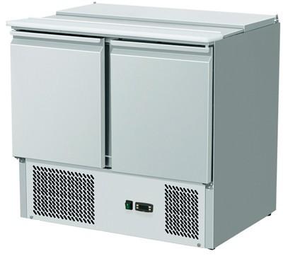 Meuble réfrigéré horizontal - moteur en dessous - 2 ou 3 portes - acier inoxydable - capacité jusqu'à 368L_0