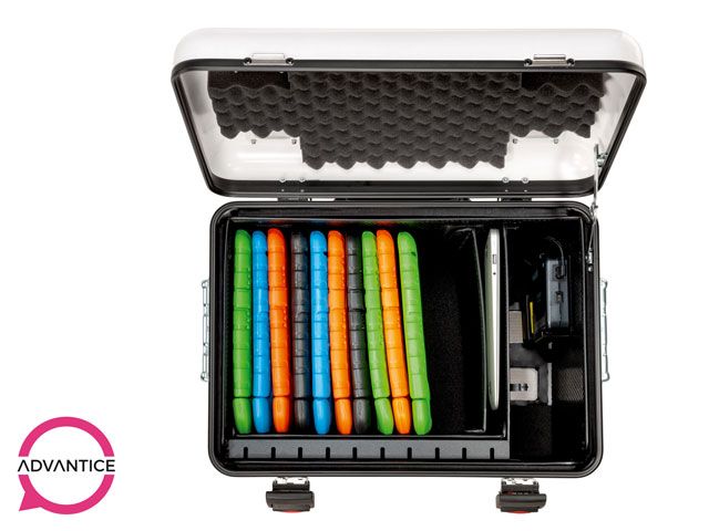 Paraproject Case i10 KidsCover - Valise de stockage et rechargement pour 10 tablettes avec étuis en mousse_1