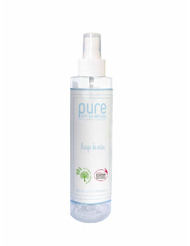 PARFUM D'AMBIANCE NUAGE DE COTON - ECOCERT- 250ML MARQUE PURE PART DE NATURE_0