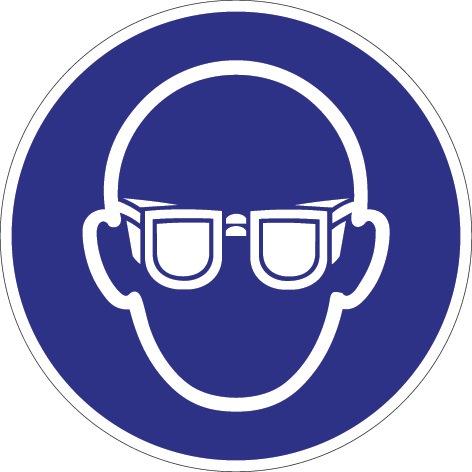 Pictogramme d'obligation ASR A1.3/DIN EN ISO 7010 - Lunettes de protection obligatoires - Film autocollant_0