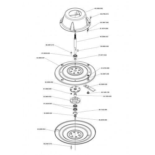 PIÈCES DÉTACHÉES 862581010 POUR FAUCHEUSE ROTATIVE P70 EVO EUROSYSTEMS