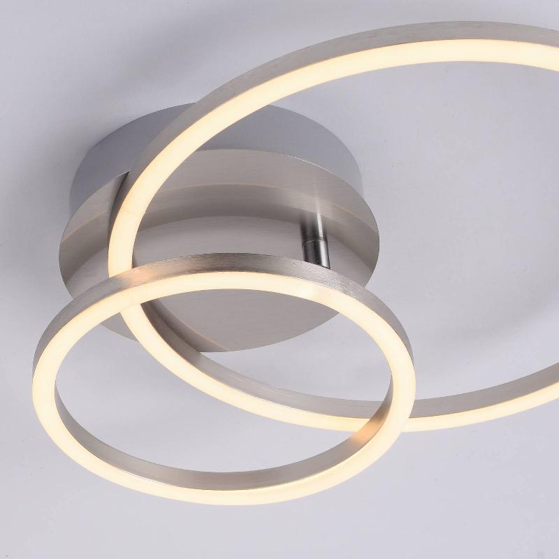 JUST LIGHT. PLAFONNIER LED IVANKA, DEUX CERCLES