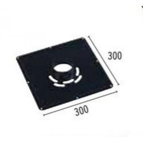 PLAQUE DE PROPRETÉ ÉMAIL NOIR MAT - 300 X 300 MM - DIAMÈTRE 100 MM TEN