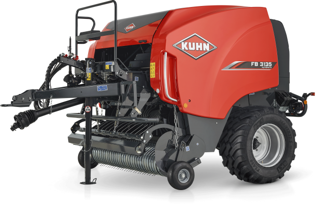 Presse à balles rondes KUHN FB 3100 et FB 3135 - chambre fixe, rotor Opticut, 18 rouleaux PowerTrack_0