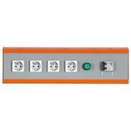 Rampe électrique - LGS Mobilier - 4 prises 2P+T avec voyant LED - Disjoncteur magnétothermique ou différentiel - RAL 6018_0