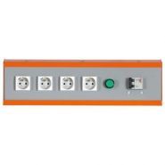 Rampe électrique - lgs mobilier - 4 prises 2p+t - ral 6018_0