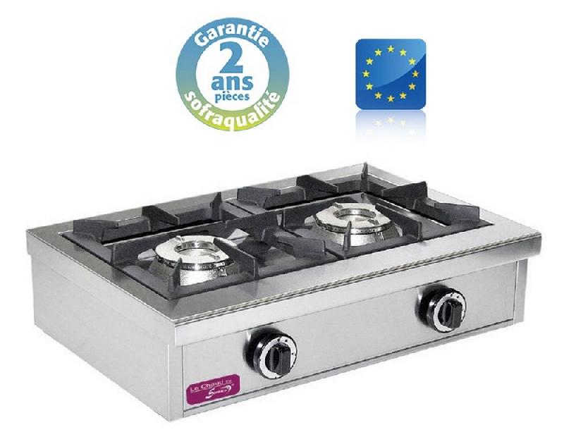 Réchaud gaz 2 feux - 13000W - modèle 27026AC - dimensions 680x480x200 mm_0