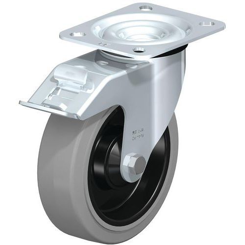 ROUE FORTES CHARGES À BANDAGE CAOUTCHOUC LE-POEV 125K-FI-SG - BLICKLE
