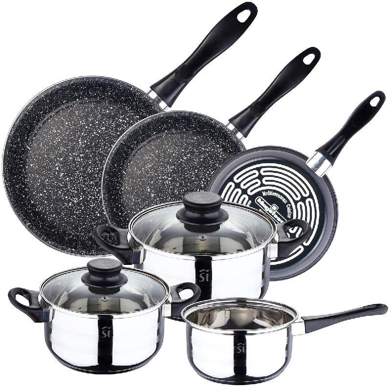 San Ignacio - Batterie de cuisine 16/18/20cm avec Set de 3 Poêles de 18/24/28cm - multi-matériau PK4901_0
