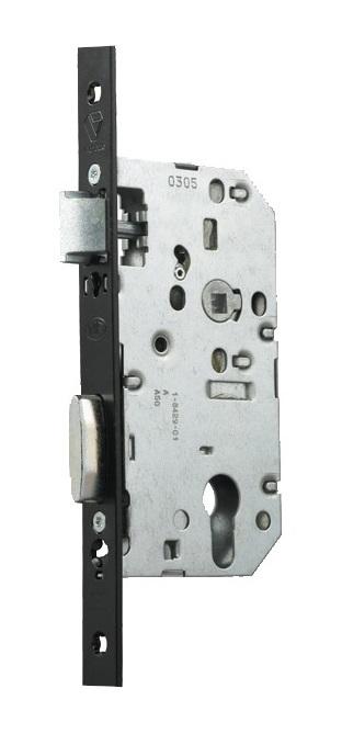 Serrure à larder D450 clé I - axe 50 mm - bout carré - finition noir - sans gâche - Vachette - 22701000 - 229793_0