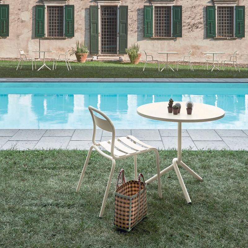 Table cafétéria ronde KANPOA - Sokoa - Outdoor/Indoor, rabattable et encastrable_0