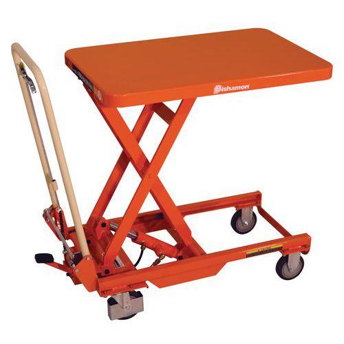 TABLE ÉLÉVATRICE MOBILE 150 KG ARCEAU BLANC - BISHAMON