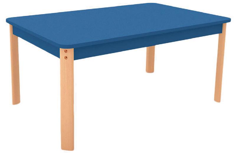 TABLE ERGO RECTANGULAIRE T0 - BLEU/HÊTRE - MANUTAN COLLECTIVITÉS
