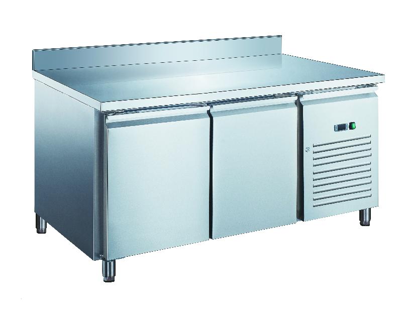 Table réfrigérée inox positive avec dosseret avec évaporateur ventilé 2 portes 390 litres - PA2201X_0