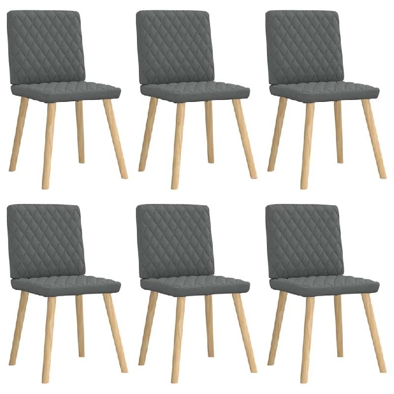 VidaXL Chaises à manger lot de 6 gris foncé tissu Modèle Orion Master Design - 3315492_0