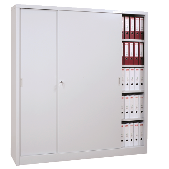 Armoire haute métallique à portes coulissantes_0