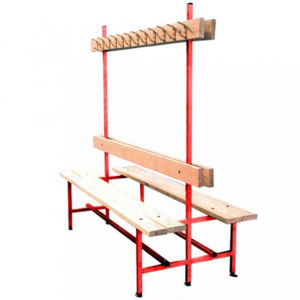 Banc vestiaire double face avec patère - L 2000 mm - Marque Rolléco_0