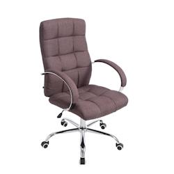CLP Fauteuil de bureau Mikos Tissu Marron - marron textile 191685803_0