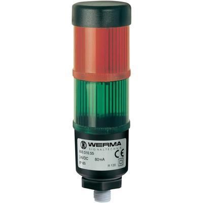 COLONNES DE SIGNALISATION LED COMPACTS WERMA SIGNALTECHNIK 693.020.55 24 V/DC CONSOMMATION PAR NIVEAU: 40 MA COULEUR RO