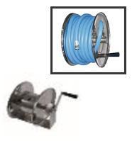 Enrouleur manuel nu centrale nettoyage inox 20m_0