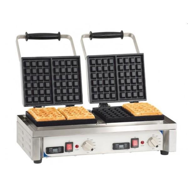Gaufrier double ouverture 90° châssis en acier inoxydable 3200 W_0