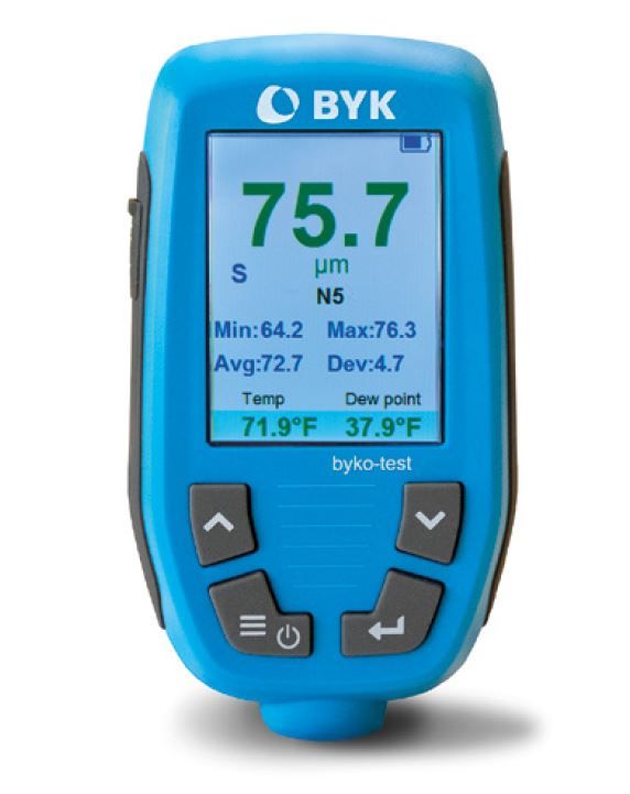 Nouveau byko-test - mesure d'épaisseur de film sec et point de rosée avec écran couleur rotatif_0