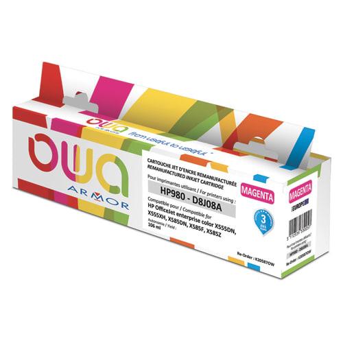 Owa - Cartouche d'encre remanufacturée pour HP 980 Magenta D8J08A - 7600 pages - Éco-responsable_0