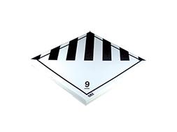 Plaque-étiquette de danger ADR classe 9 - 30×30 cm - vinyle - Réf. 46351_0