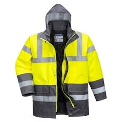 Portwest - Parka de travail bicolore TRAFFIC HV Jaune / Gris Taille M - M jaune 5036108245154_0