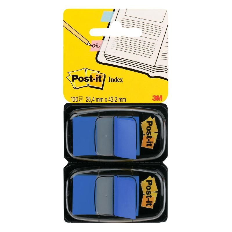 POST-IT® DISTRIBUTEURS À MARQUES PAGES (680-B2EU) - 25,4 X 43,2 MM - COULEUR : BLEU