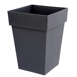 Pot carre TOSCANE mi haut anthracite 51L EDA - gris plastique polypropylène 013628 G.ANT SX3_0