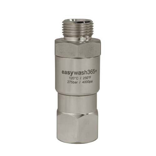 Raccord tournant easywash365+ - inox/laiton cadmié - 3/8 M mâle - 1/4 F femelle - 275 bars - 120°C_0
