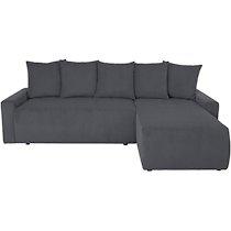 UB DESIGN Canapé lit Shelby angle droit convertible gris foncé_0