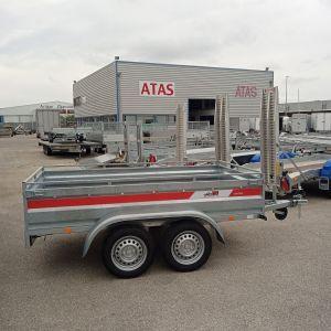 Remorque utilitaire 251x135x45 - 2 essieux - Expert LCPRO - 500 kg PTC - bois antidérapant et ridelles rabattables_0