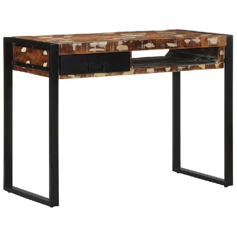VidaXL Bureau multicolore 100x50x75 cm bois massif de récupération Modèle Sirius Plus - 4015932_0