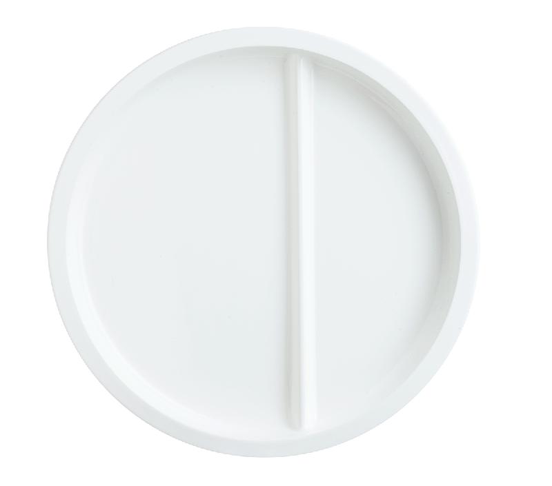 ASSIETTE À COMPARTIMENTS ROND BLANC VERRE Ø 23 CM HEAT SYSTEM ARCOROC
