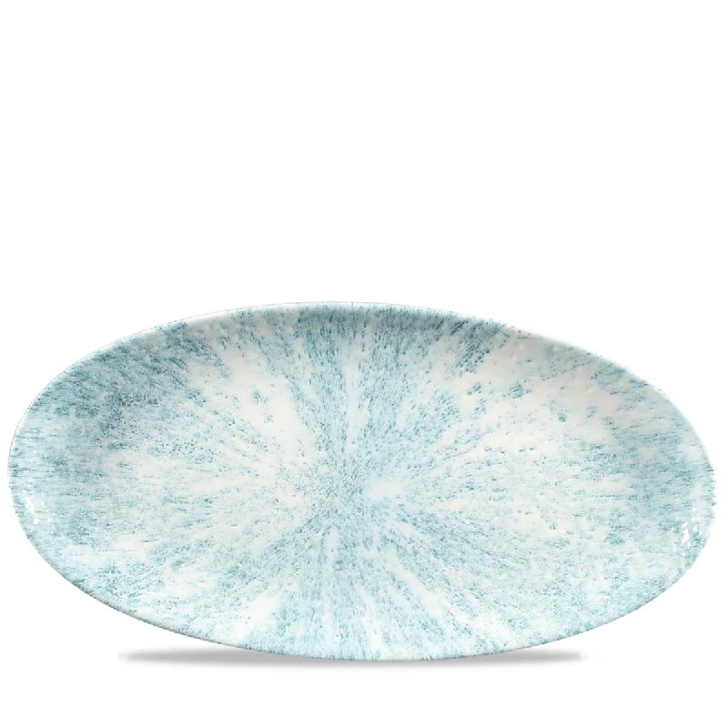 ASSIETTE PLATE OVALE BLEU PORCELAINE 34,7X17,3 CM STONE CHURCHILL