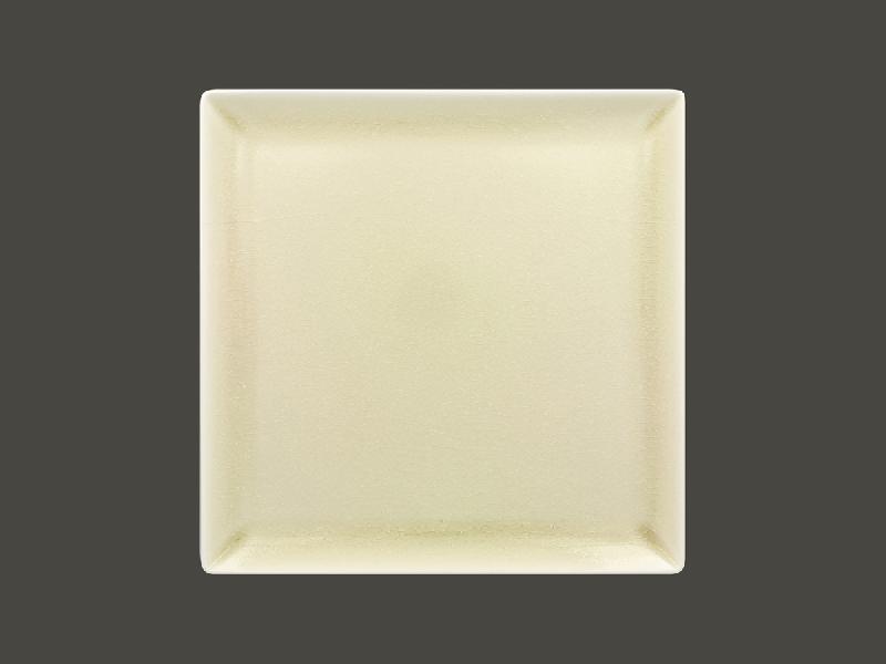 ASSIETTE COUPE PLATE CARRÉ BLANC PORCELAINE 27X27 CM VINTAGE RAK