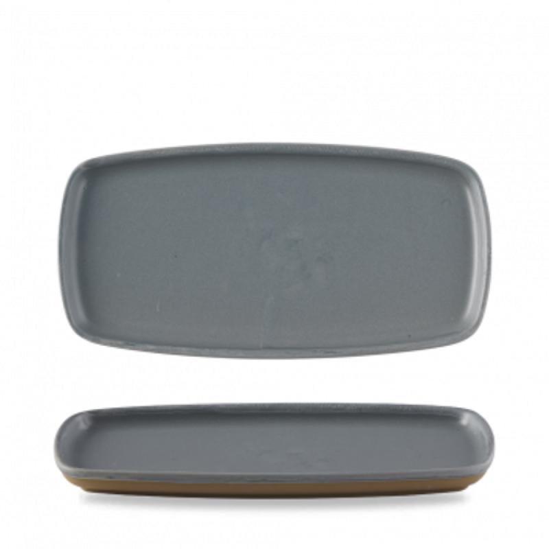 ASSIETTE À PARTAGER RECTANGULAIRE GRIS PORCELAINE 30X14,7 CM EMERGE CHURCHILL