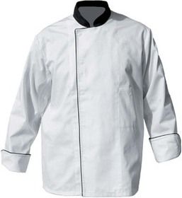 16bpbn - veste de cuisine - p.B.V - couleurs: blanc/noir_0