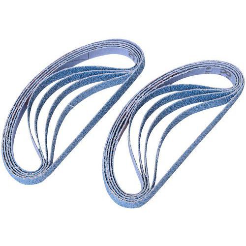 BANDE ABRASIVE COURTE - 10X130 MM - LOT DE 10 - GRAIN 180 - SAM