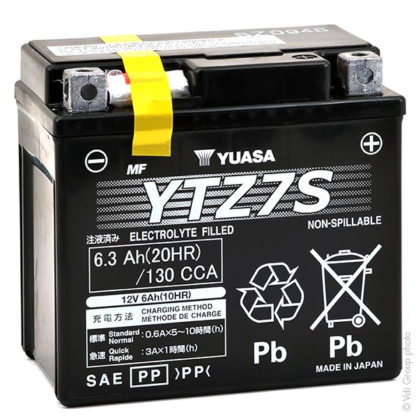 Batterie moto YTZ7S Yuasa - 12V 6Ah - Haute performance AGM sans entretien_0