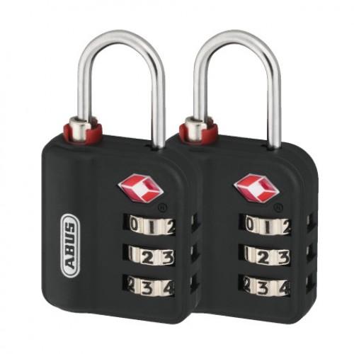 CADENAS À CODE À INDICATEUR ROUGE SPÉCIAL USA 147TSA NOIR - 3 MOLETTES - X2 ABUS