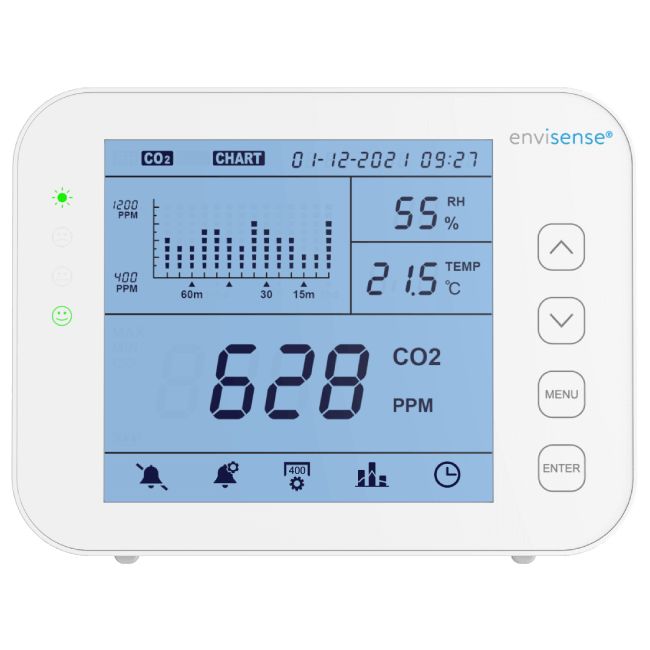 Capteur de co2 et enregistreur de données - envisense - plage de mesure de co2 : 0 – 5.000 ppm_0