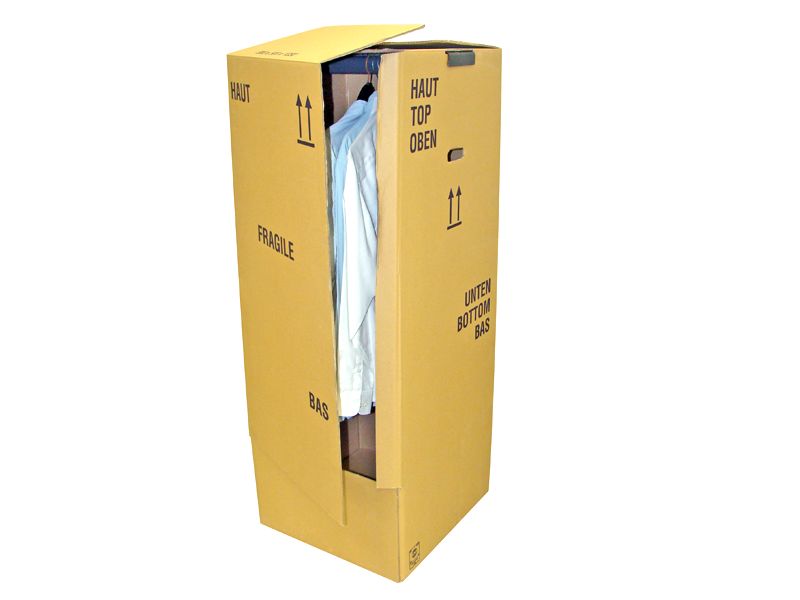Carton penderie - D-Menago - dimensions : L.50 x l.50 x H.100 cm - double cannelure - XCP1000_0