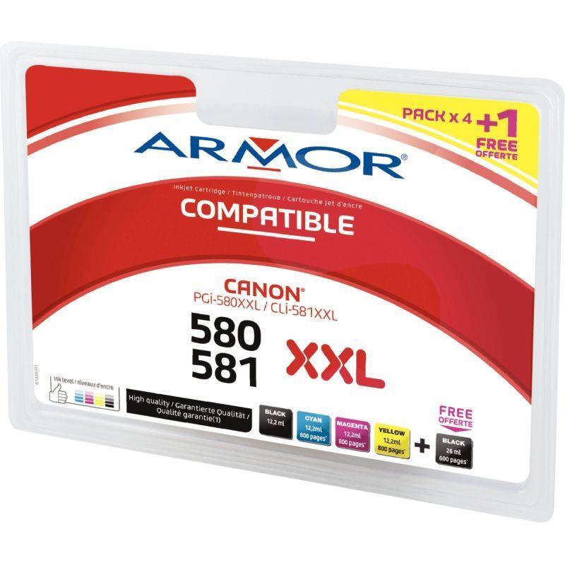 Cartouche d'encre compatible Canon PGI580XXL / CLI581XXL - Très haute capacité - Garantie 3 ans_0