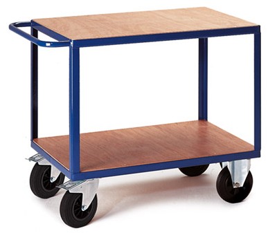 Chariot manuel 2 plateaux - Charge 500kg - Bois MDF - 3 modèles disponibles - Réf. 06-7525 / 06-7527 / 06-7528_0