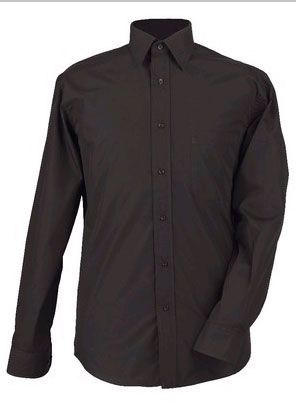 CHEMISE HOMME MANCHES LONGUES NOIRE T.37/38
