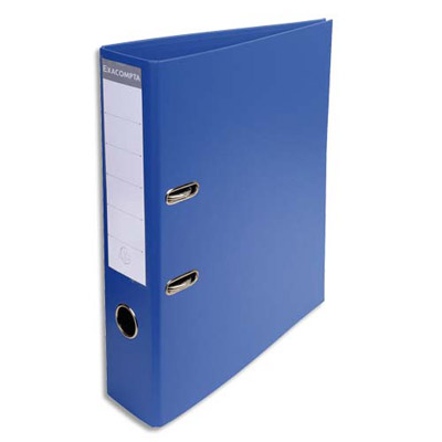 CLASSEUR A LEVIER EXACOMPTA EN PVC - DOS DE 7 CM - FORMAT 32 X 29 CM - COLORIS BLEU FONCE - LOT DE 10
